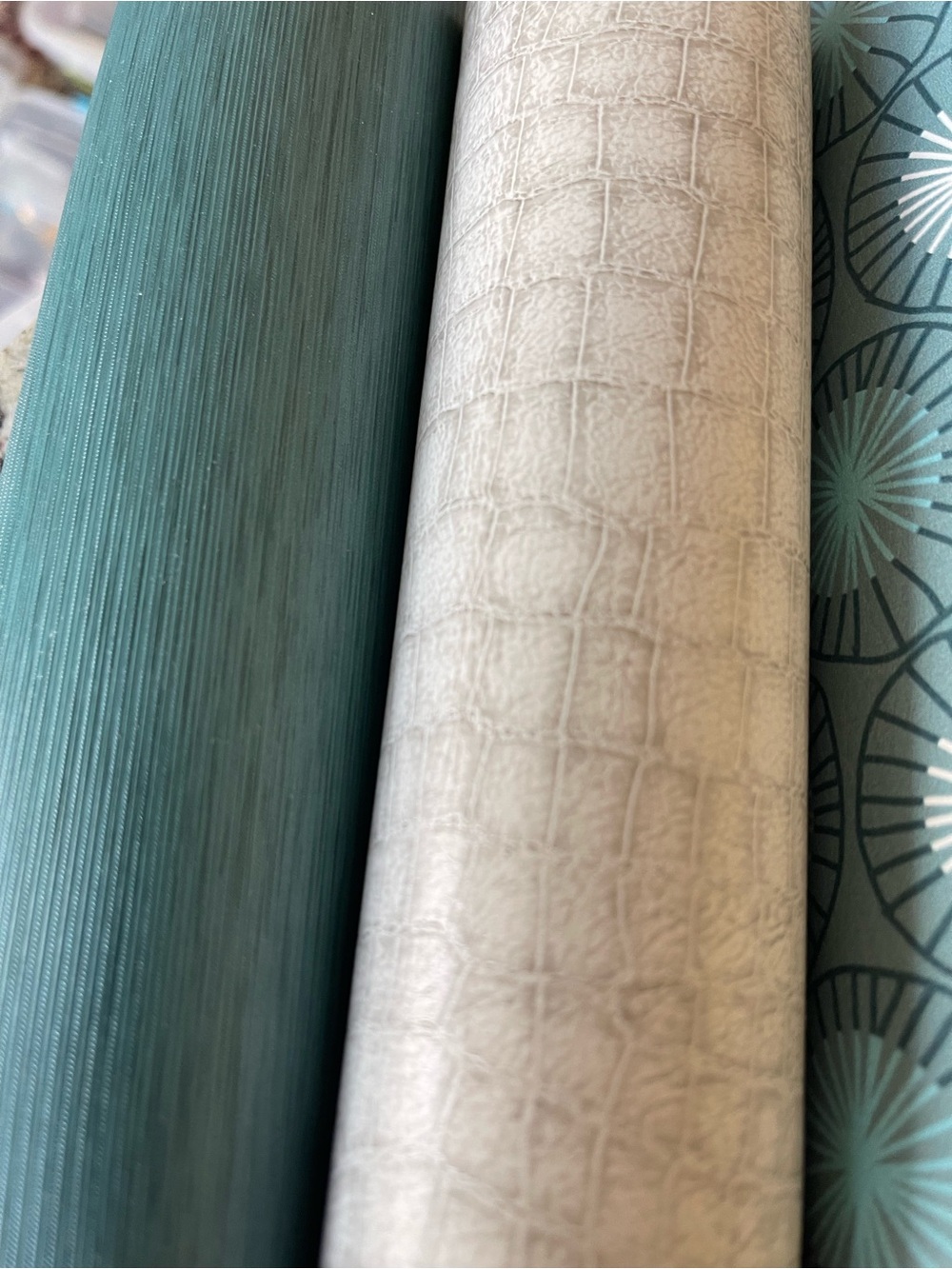4.5 yards in a Set of Three Decorative Vinyl Rolls as shown - Picture 4 of 5